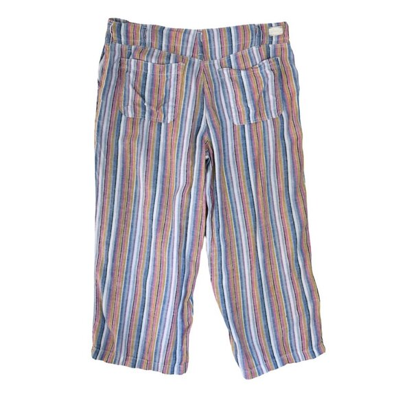 Seven7 Striped Gelato Linen Blend Wide Leg Pants 16 Boho Artsy Retro - Picture 2 of 8